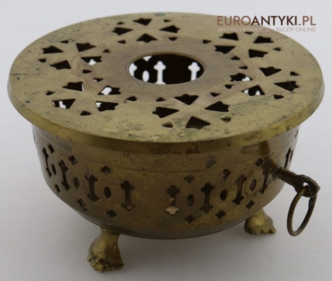 Orientalny świecznik z mosiądzu vintage