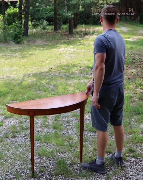 antyczna półokrągła konsola vintage