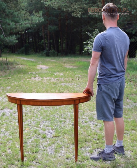 pałacowa półokrągła konsola vintage