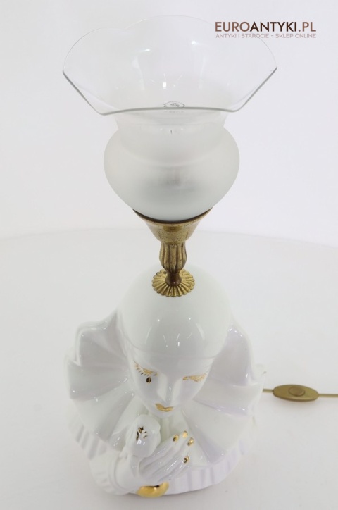 pierrot z ptaszkiem stołowa lampa