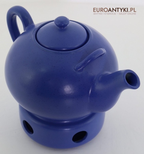 Granatowy ceramiczny zestaw do podgrzewania wody