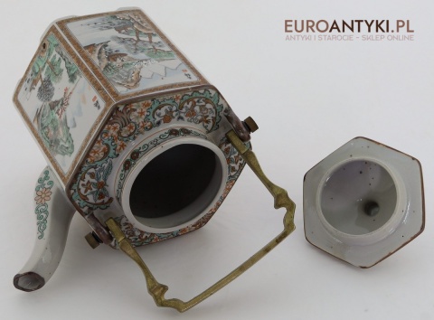 Zabytkowy czajniczek orientalny porcelana replika