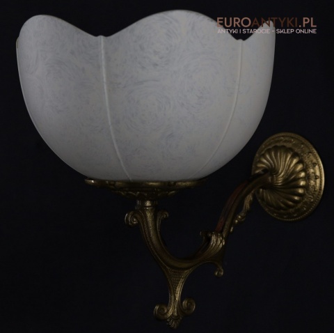 Para kinkietów mosiężnych z dawnych lat