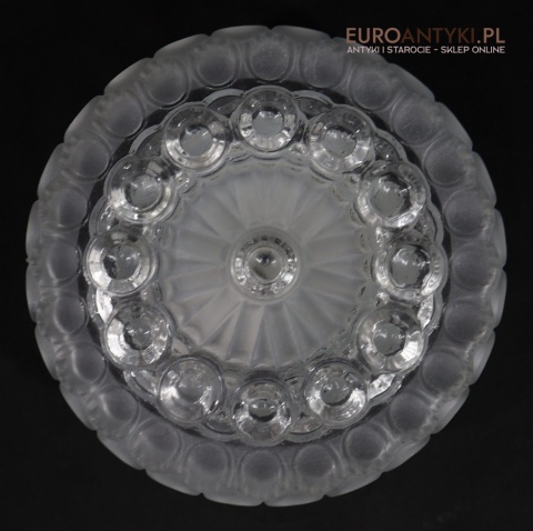 grube szkło dekoracyjne lampa okrągła retro