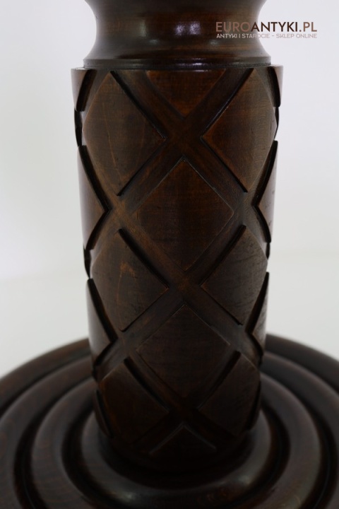 drewniany piedestał antyk ręcznie rzeźbiony