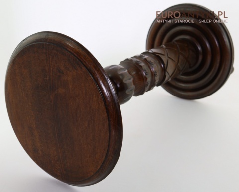 eklektyczny stojak drewniany antyk