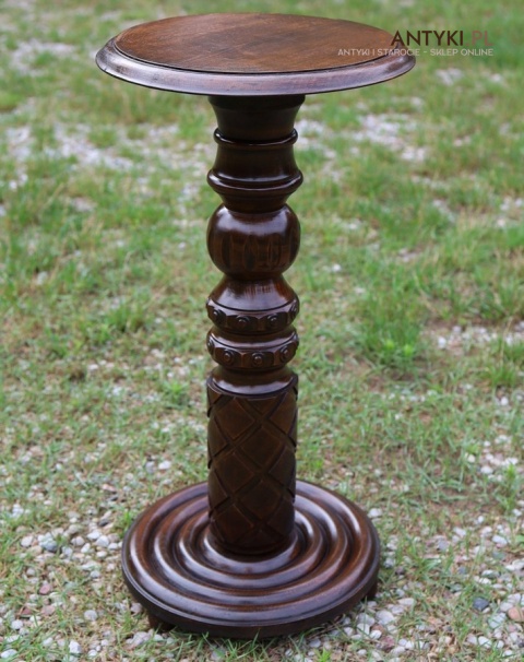 lite drewno stojak vintage eklektyzm
