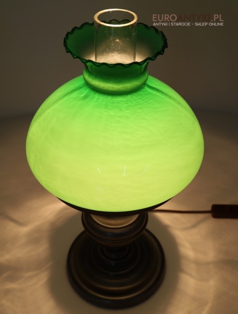lampka stołowa bankerska zielona