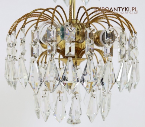 kryształowa lampa do salonu vintage