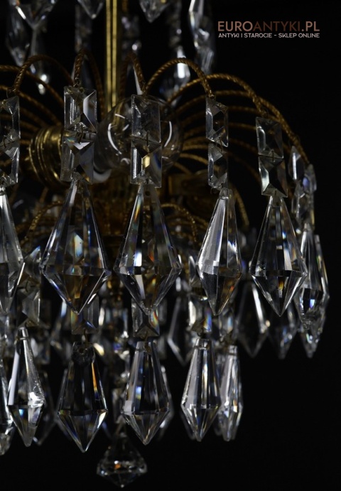 kryształowa oryginalna lampa vintage
