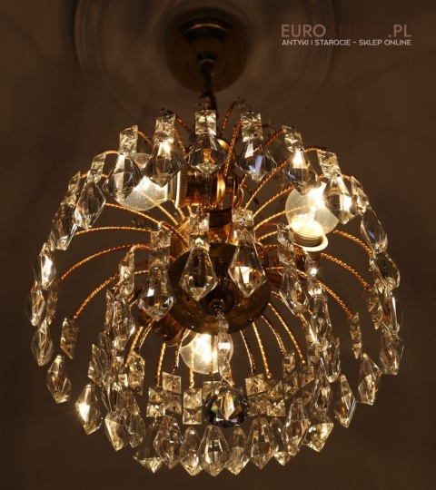 mała przepiękna lampa z kryształami