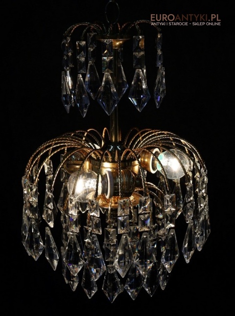 przepiękna lampa sufitowa z kryształami