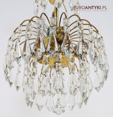 delikatna kryształy lampa sufitowa