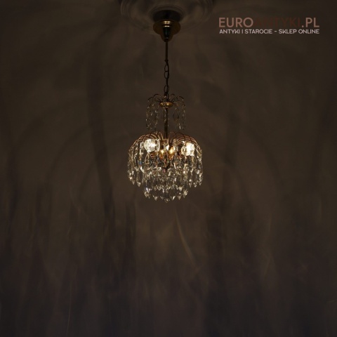 mini kryształowy żyrandol retro
