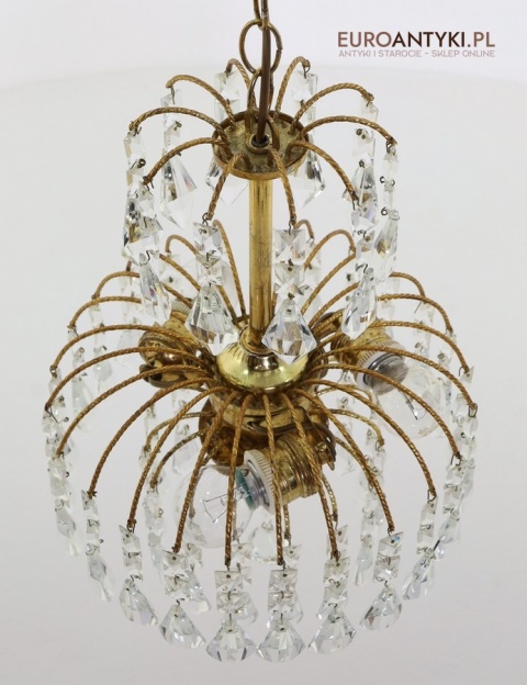 zwis kryształowy retro