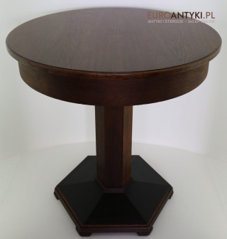 XL! Antyczny stolik okrągły Empire z przełomu XIX/XX wieku – solidny i elegancki mebel