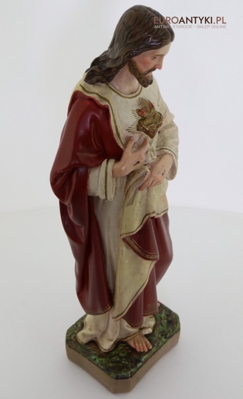 antyczna duża figurka sakralna gipsowa