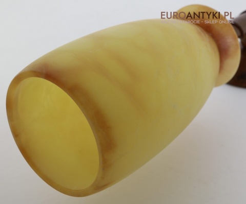 lampka ścienna retro z alabastrowym kloszem