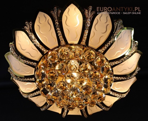 aer deco stylowy plafon kryształowy