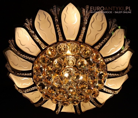 elegancki plafon kryształowy art deco