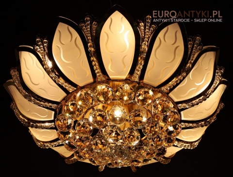 glamour plafon kryształowy do salonu