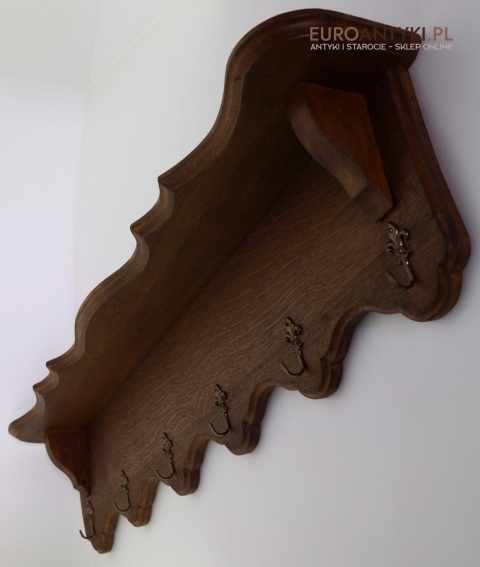 rustykalny wieszak z litego dębu retro