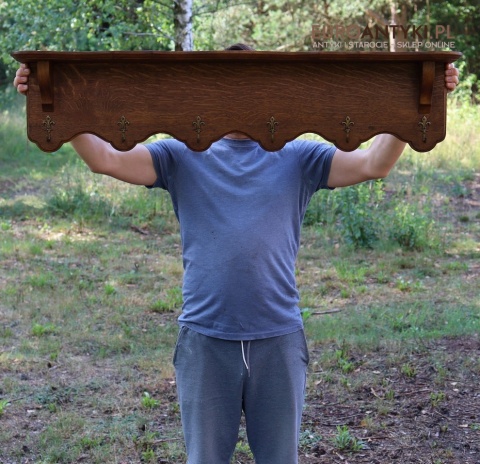 duży wieszak dębowy