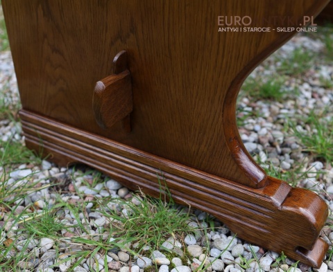 Ławeczka dębowa z szufladą i półką – pomocnik przy zmianie butów, idealna do holu, ganku i korytarza