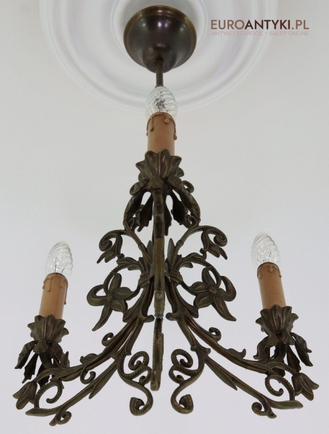 mały żyrandol art nouveau