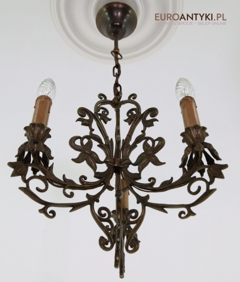 mały żyrandol art nouveau