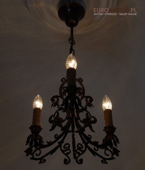 antyczny żyrandol art nouveau