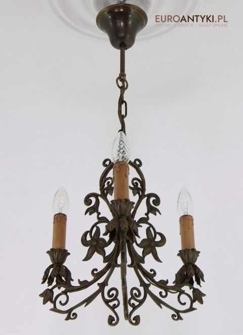 muzealny żyrandol art nouveau