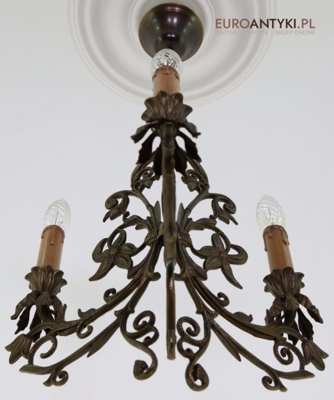 zabytkowy żyrandol art nouveau