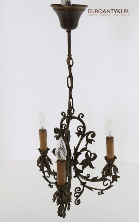 żyrandol mosiężny secesyjny