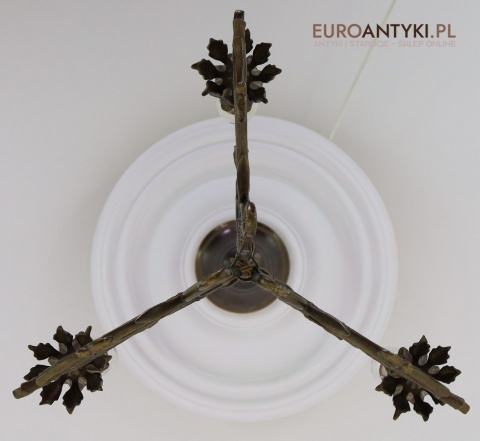 żyrandol secesyjny z kwiatami
