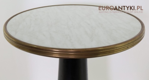 vintage masywny stolik okrągły