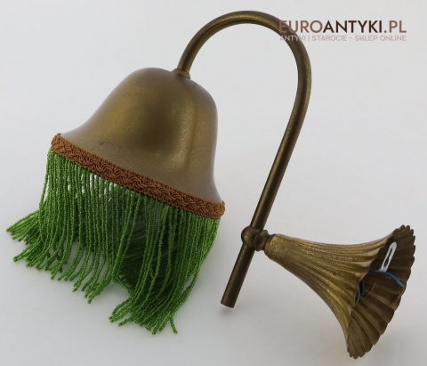 vintage kinkiet dekoracyjny mosiądz i koraliki