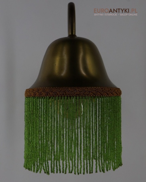 zielone koraliki lampa ścienna vintage