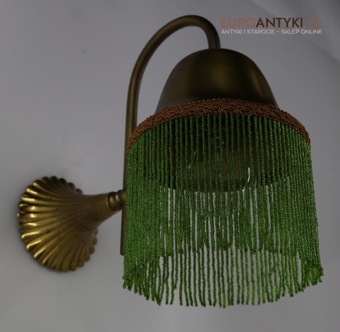 antyczne oświetlenie ścienne z koralikami