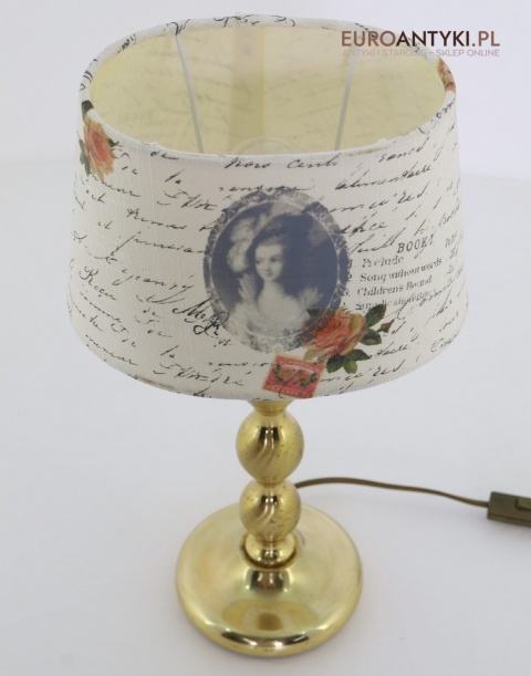 elegancka lampka na stolik z lat 70