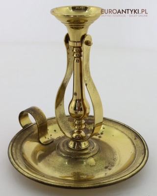 Antyczny świecznik marynarski z ruchomą głowicą – włoski mosiądz FAIB