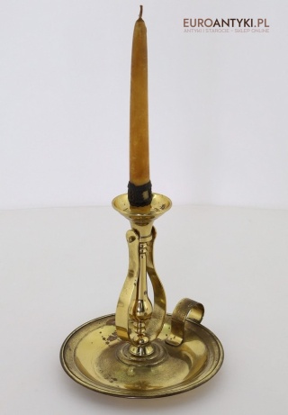 Antyczny świecznik marynarski z ruchomą głowicą – włoski mosiądz FAIB