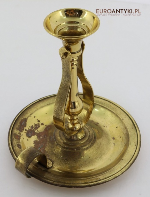 zabytkowy świecznik marynarski włoski mosiądz