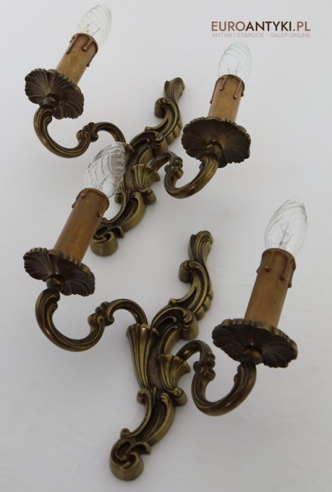 zamkowe kinkiety mosiężne