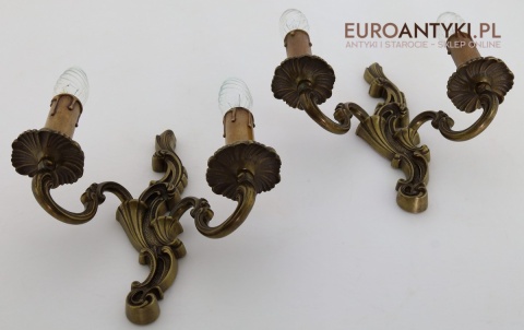 dworskie kinkiety mosiężne