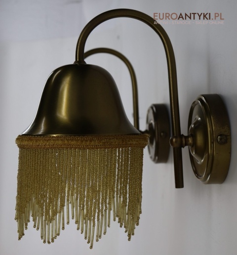 Para kinkietów JBS mosiężnych z koralikami