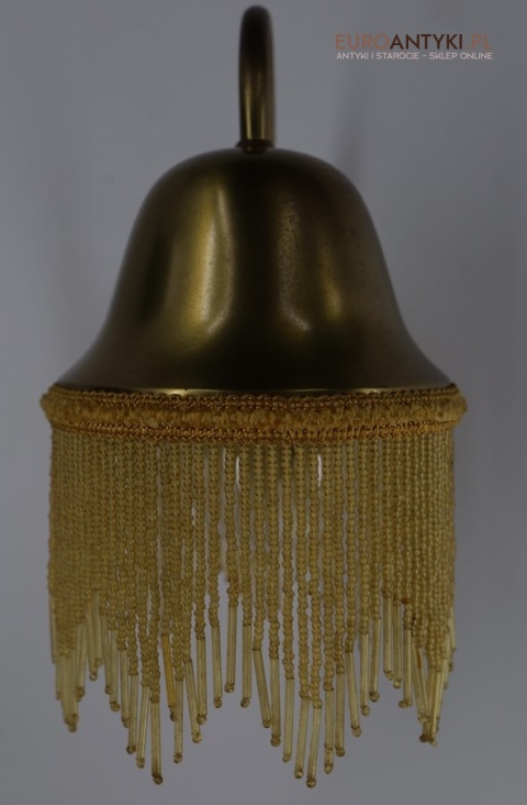 Stylowe kinkiety ścienne z koralikowym abażurem