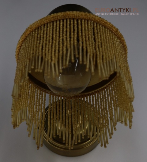 Komplet kinkietów mosiężnych z koralikami