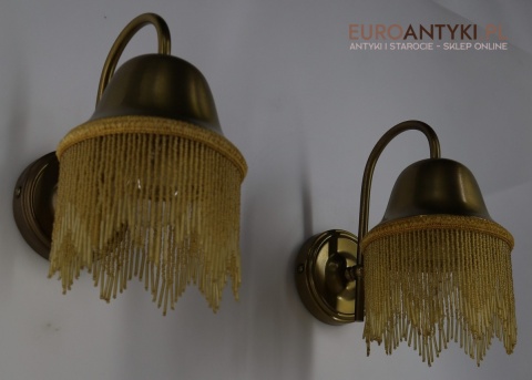 Stylowe kinkiety antyczne retro z koralikami