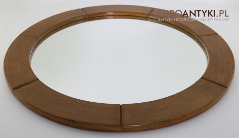 rustykalne duże okrąge lustro
